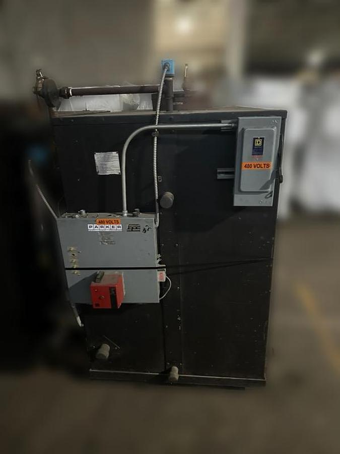 Used Parker Boiler Co. 1725 LB/HR High-Pressure Steam Boiler – 1998
