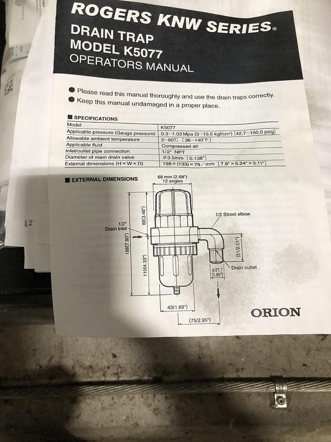 Used Kobelco Oil-Free Rotary Screw Air Compressor KNWA1-G/H