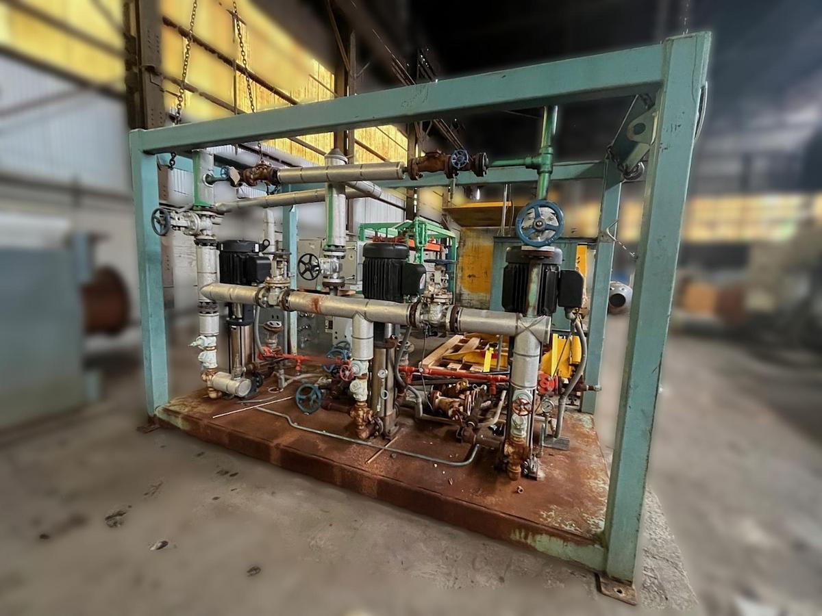 Used Burnham 700 HP 150 PSI Industrial Steam Boiler - 3P-700-50-LB with Cleaver Brooks Controls