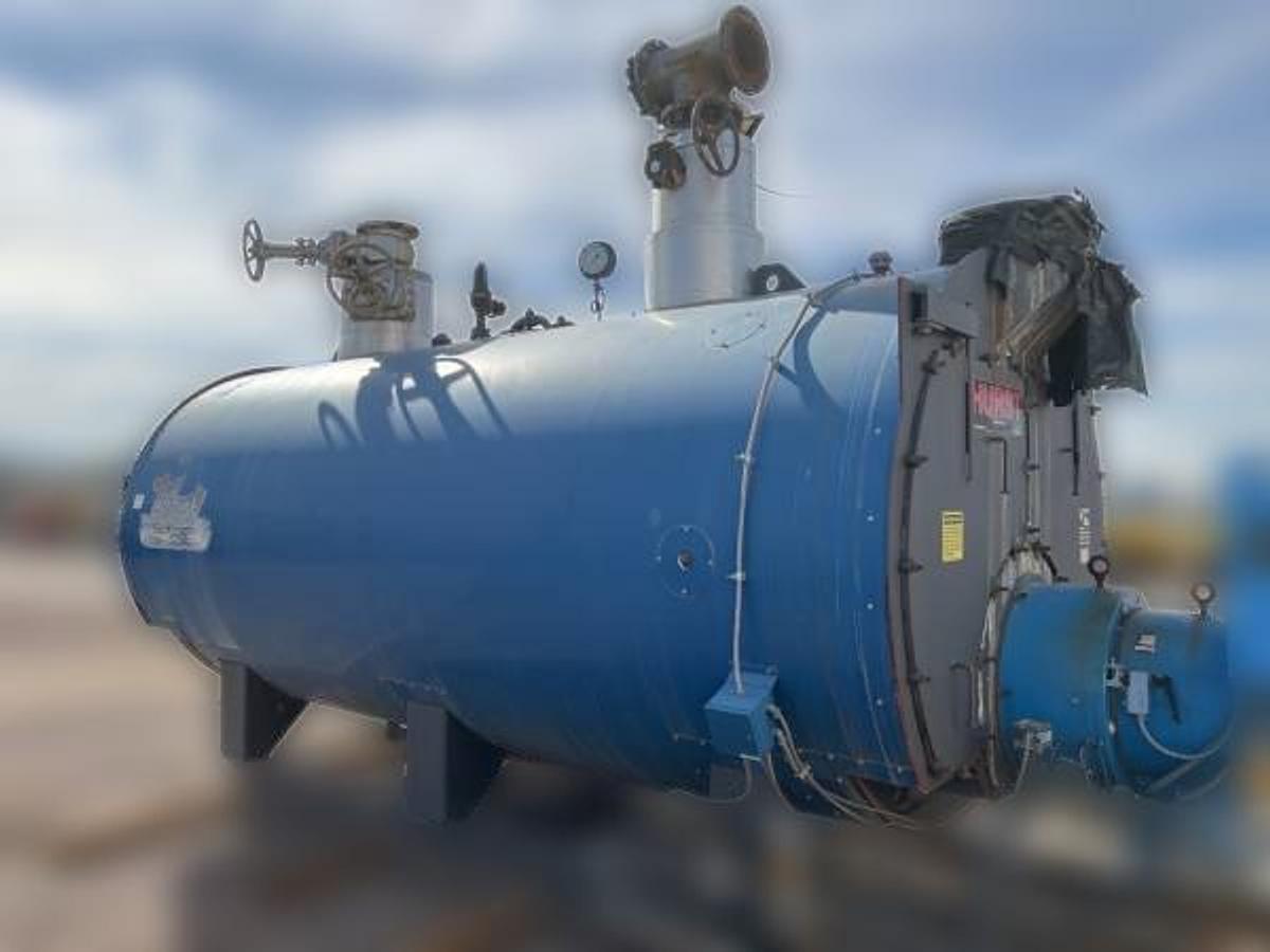 Used 250 HP Hurst 500 Series Scotch Marine Hot Water Boiler – 125 PSI – 2013