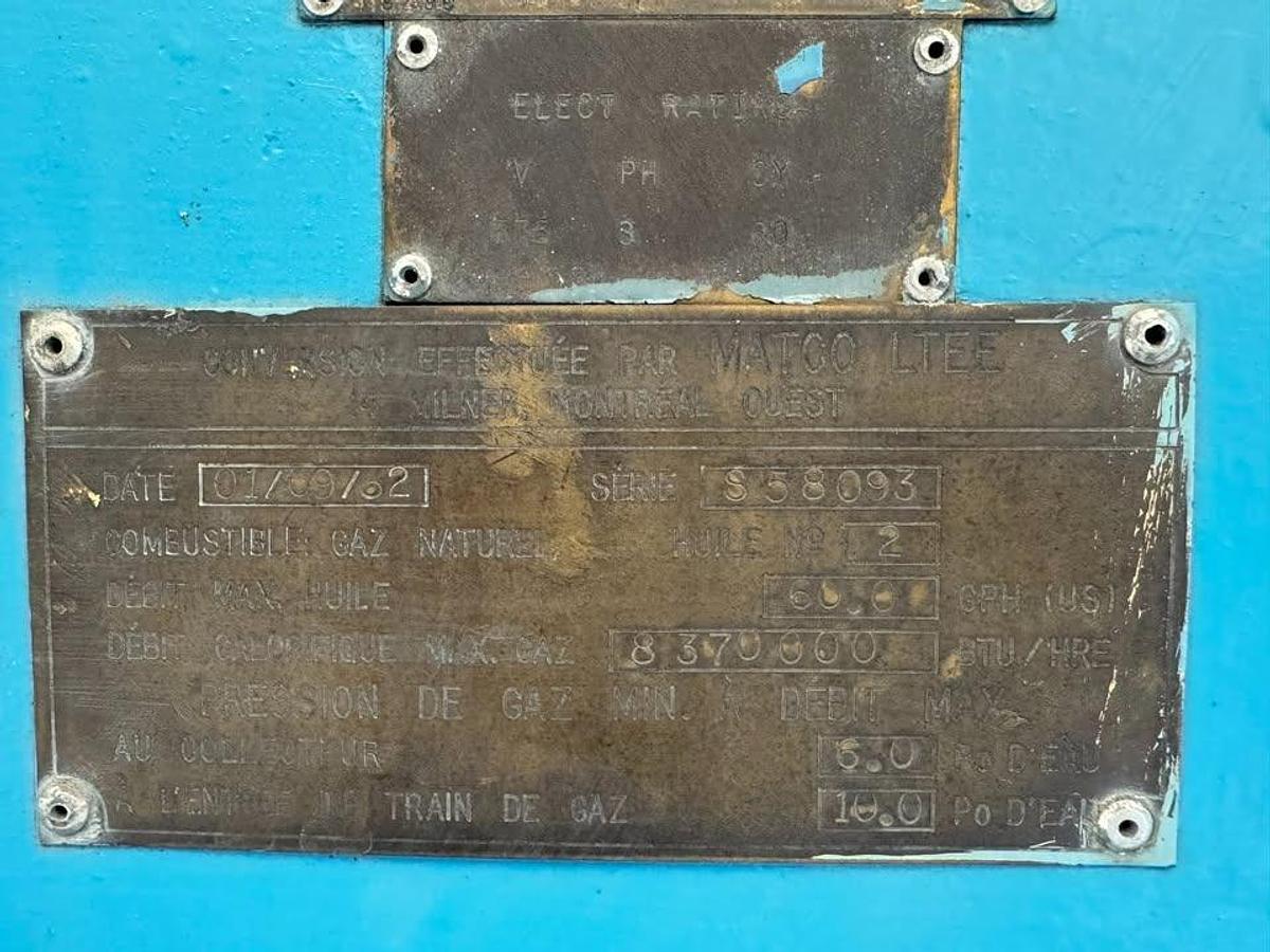 Used Cleaver Brooks 200HP 150PSI CB-500-200C Portable Steam Boiler Dual Fuel 1982