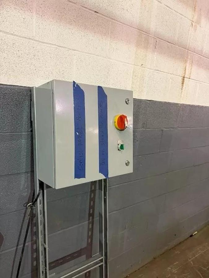 Used Lattner Vertical Natural Gas Steam Boiler System Package with Feed Water Tank Duplex Pumps Surge Tank and Control Panel