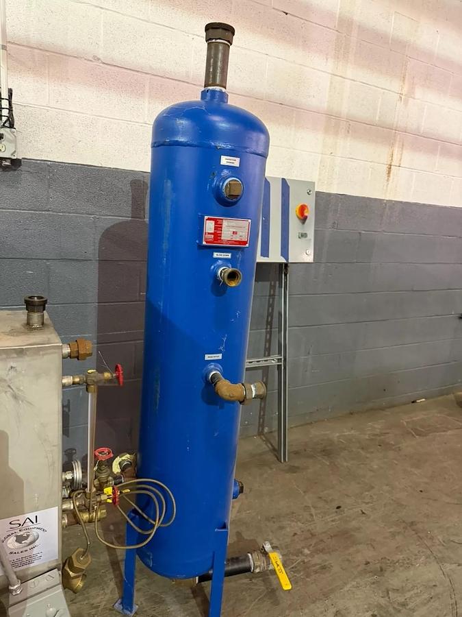 Used 2019 Lattner Boiler Company 15 HP Natural Gas Steam Boiler System — Model WLF — S/N 97716 — Complete System with Feedwater Tank, Condensate Receiver & Controls