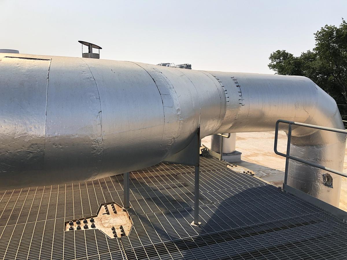 Used Skyplume EF-1 G1-ELLV-30 Exhaust Fan with Vertical Discharge Stack