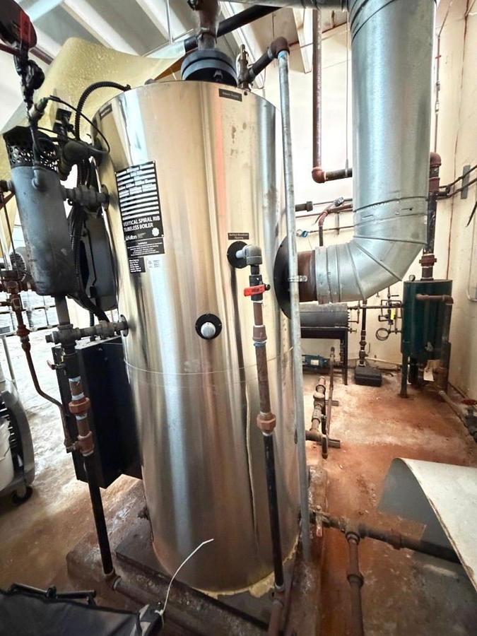 Used Fulton VSRT30 30HP 150PSI Vertical Spiral Rib Tubeless Steam Boiler - 2019