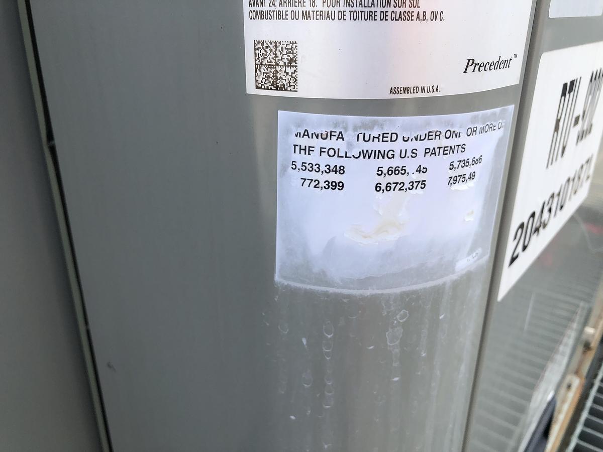 Used Trane Precedent 4-Ton Rooftop HVAC Unit RTU-9202 (2020)