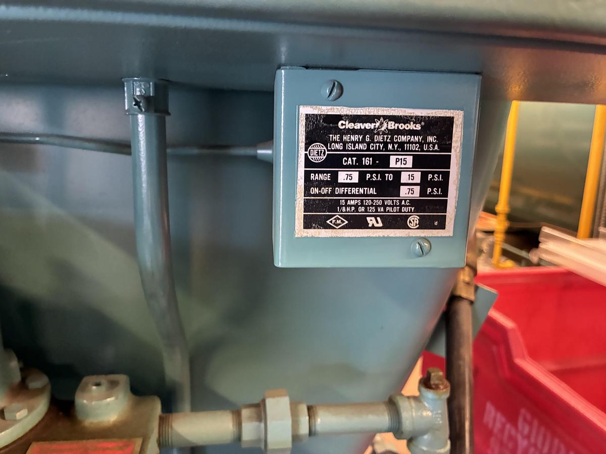 Used 2002 Cleaver Brooks CB 350 HP Steam Boiler – 15 PSI (Recently Serviced)