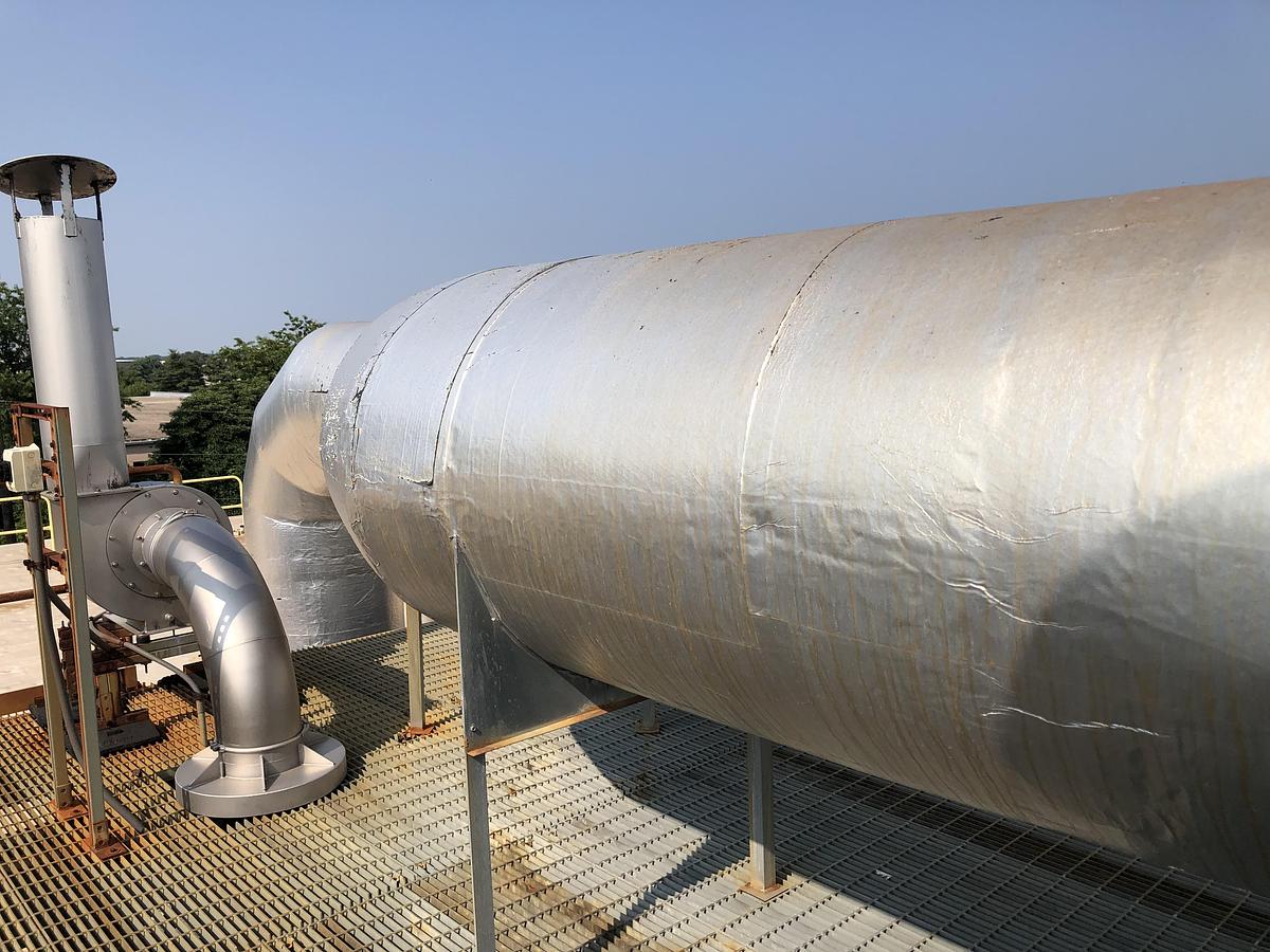 Used Rotodyne Ventilation Fan CV-250/400-P16K30 with Vertical Discharge System