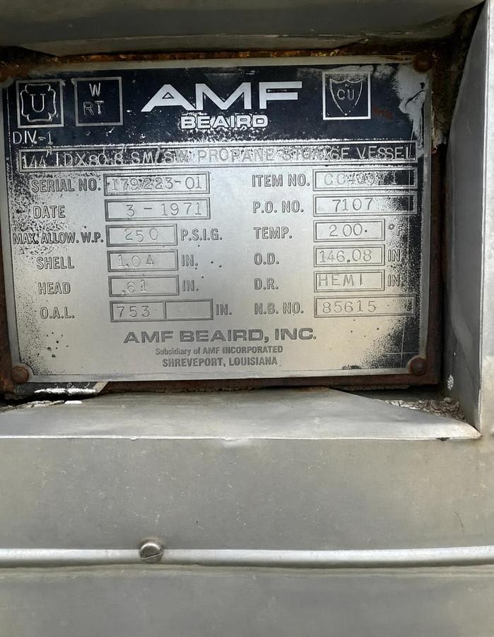 Used Propane & Condensate Storage Tank Farm — Multiple Vessels, Various Years