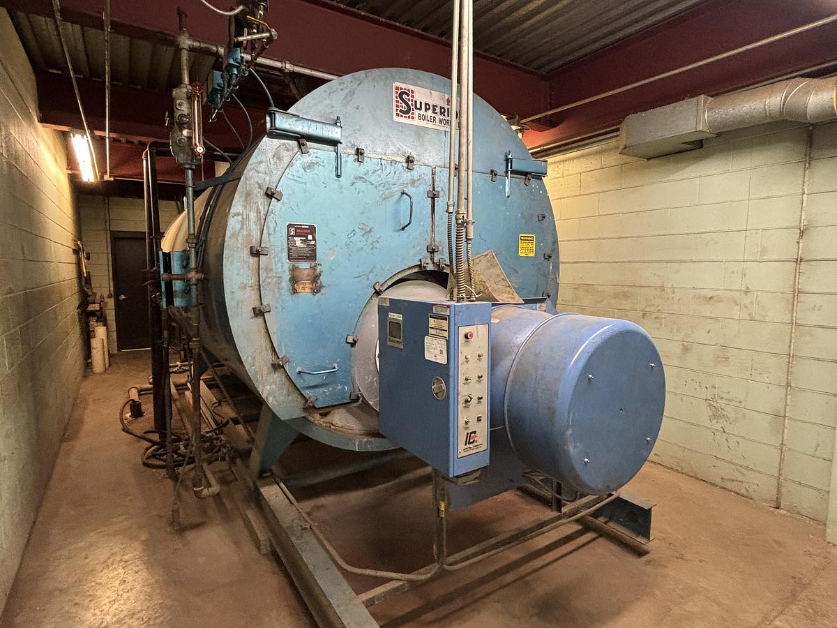 Used Superior Boiler Works 350 HP 150 PSI Packaged Steam Boiler 4-X-1506 1997