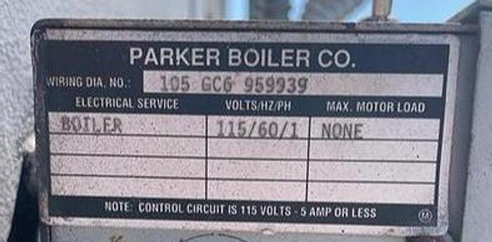 Used 110 HP Parker Boiler Co. Steam Boiler 1997 Model 105-115