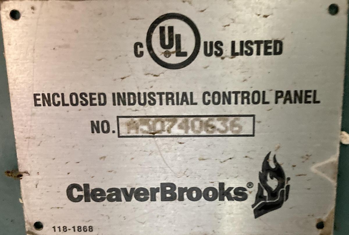 Used Cleaver-Brooks 100 HP 300 PSI Steam Boiler System + Feedwater Tank (2015)