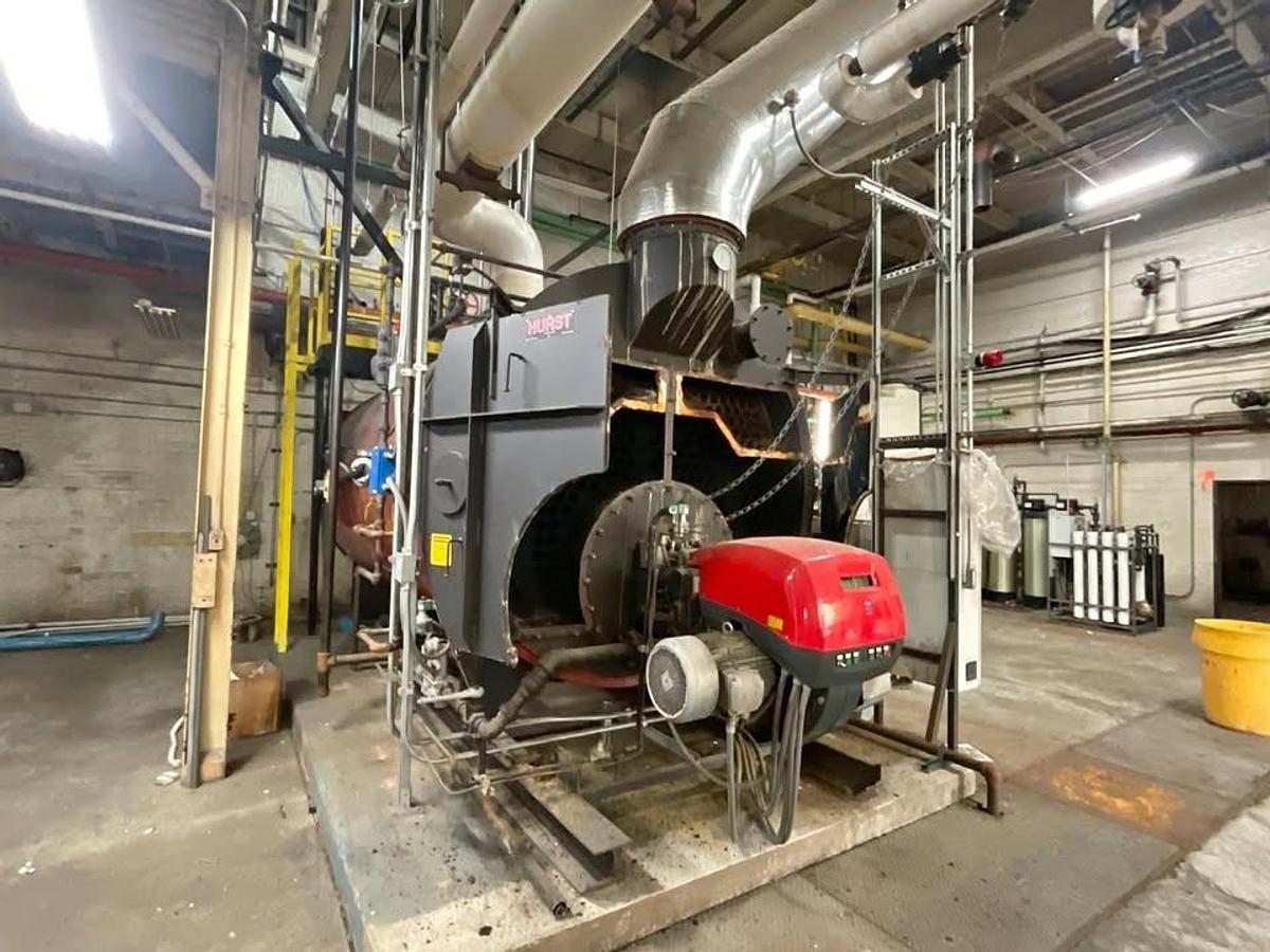 Used Hurst Boiler 400HP 15PSI S2000-15-9 4-Pass Scotch Marine Firetube Steam Boiler 2011