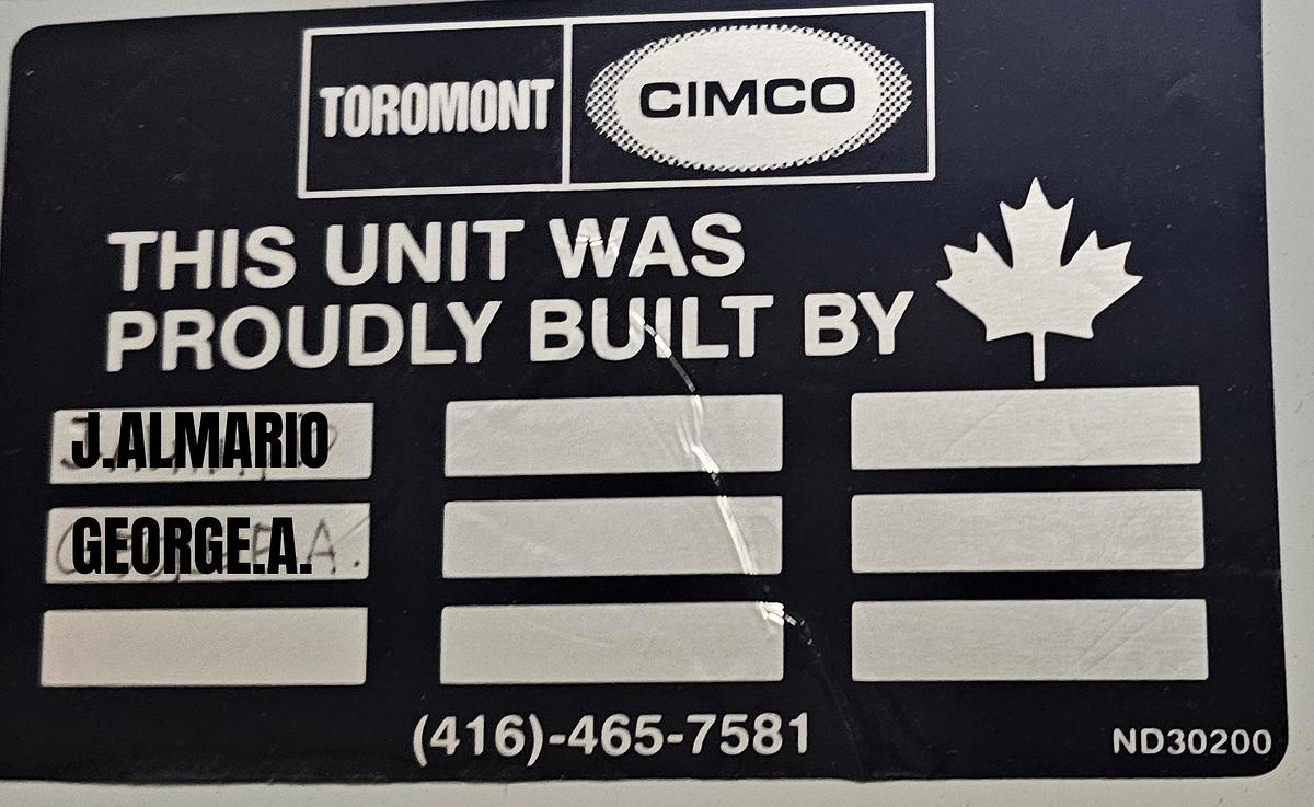 Used Toromont CIMCO Industrial Refrigeration System - 300 Ton Capacity with Heat Exchangers (2010)