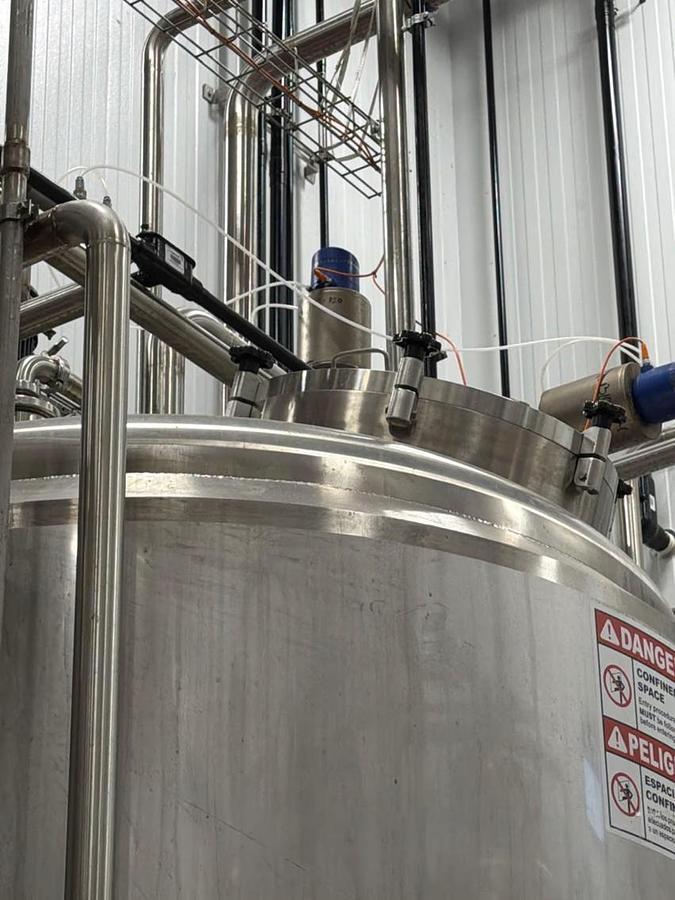 Used 2022 JBT A&B Process Systems Stainless Steel Jacketed Tank with Mixer — MAWP 14.9 PSI @ 200°F — S/N 2106760303C