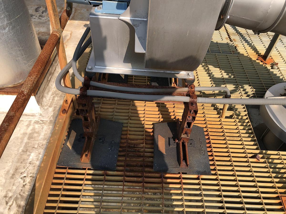 Used Rotodyne Ventilation Fan CV-250/400-P16K30 with Vertical Discharge System