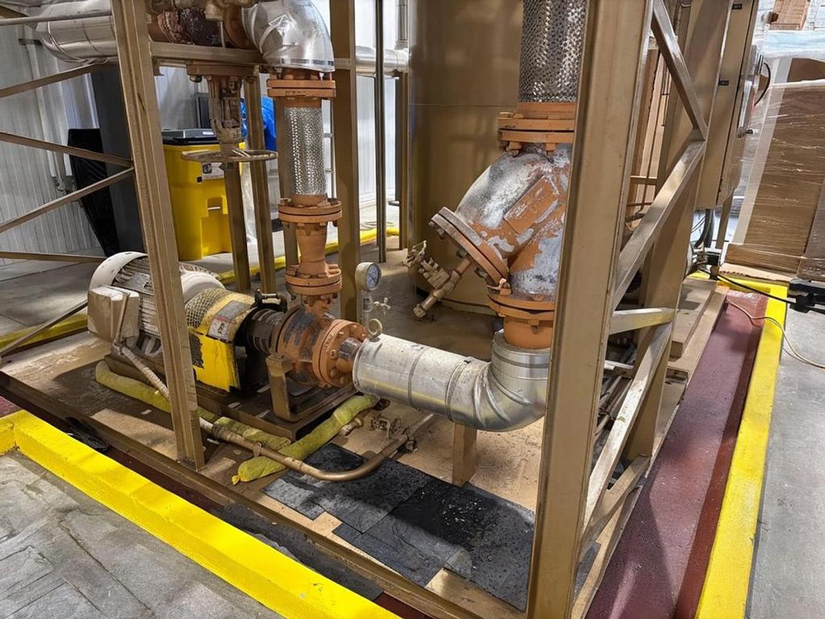 Used Fulton Thermal Fluid Heater Skid — 480V 3-Phase Complete Skid System with Pump, Motor & Control Panel
