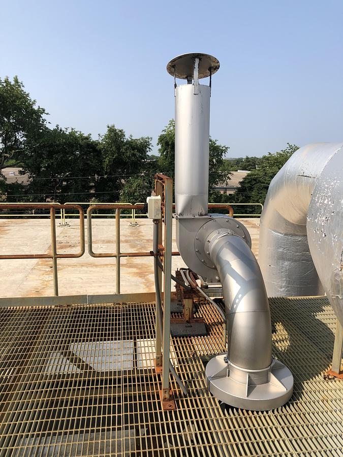 Used Rotodyne Ventilation Fan CV-250/400-P16K30 with Vertical Discharge System