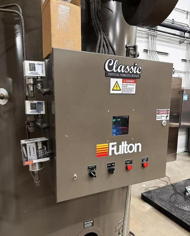 Used Fulton 50HP 150PSI Classic Vertical Tubeless Steam Boiler - Model FB-050-A - Natural Gas - 2017