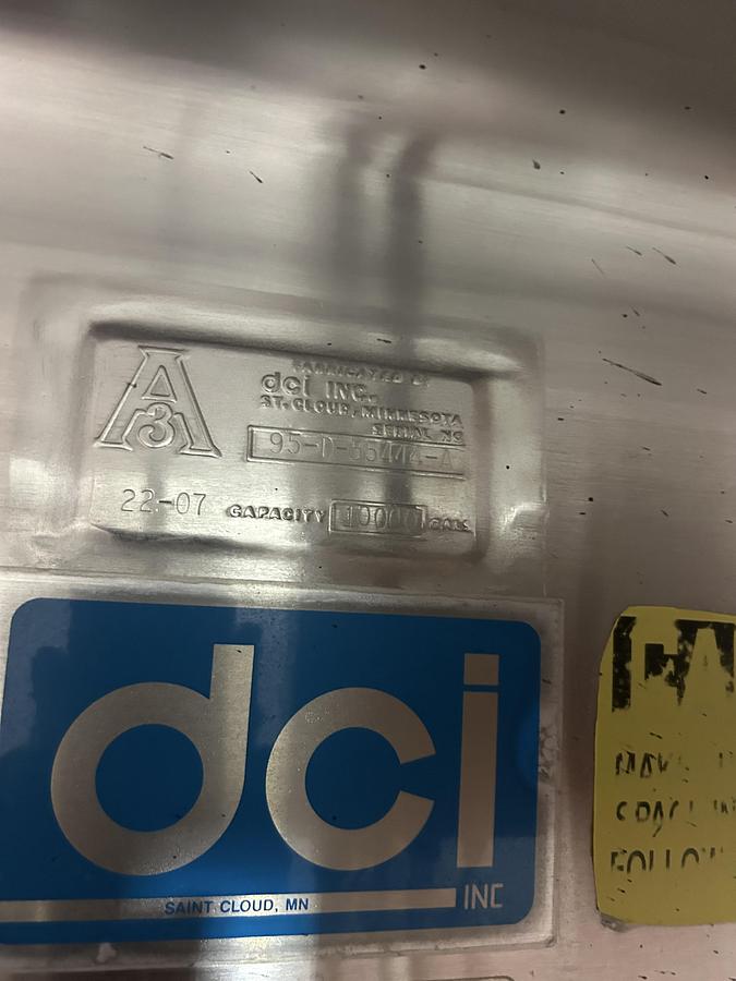 Used DCI Inc. Stainless Steel Storage Tanks Group of 3  6000 & 10000 Gallon Agitated CIP-Ready