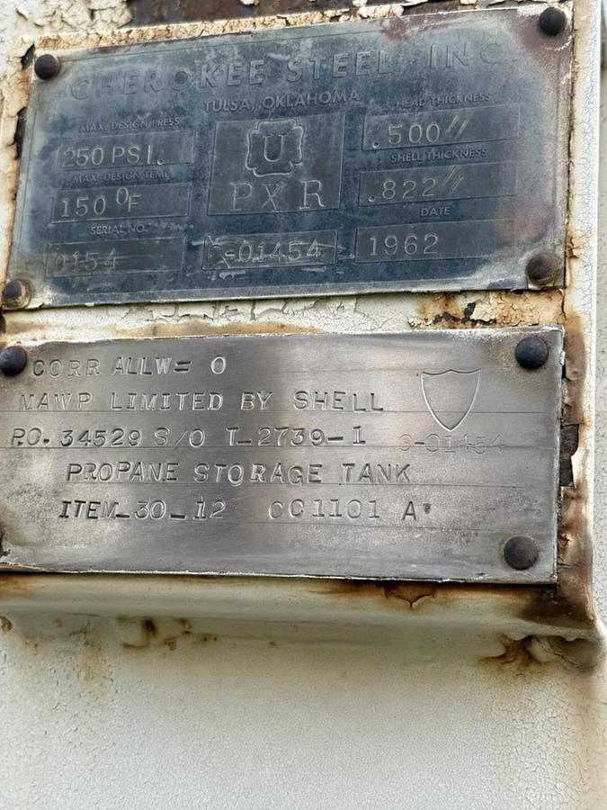 Used Propane & Condensate Storage Tank Farm — Multiple Vessels, Various Years