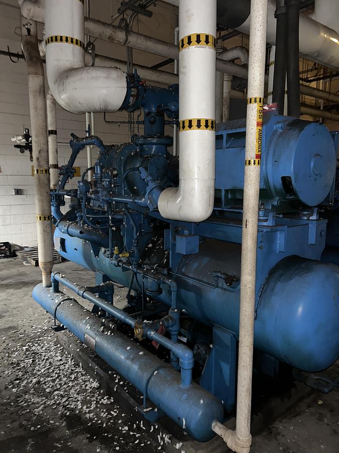 Used FES / GEA Industrial Ammonia Screw Compressor Package Natural Refrigerant R-717 2002