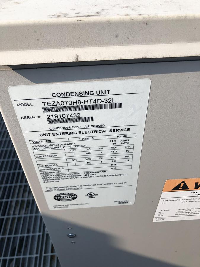 Used Trenton Refrigeration Condensing Unit TEZA070HB-HT4D-32L Unit 2