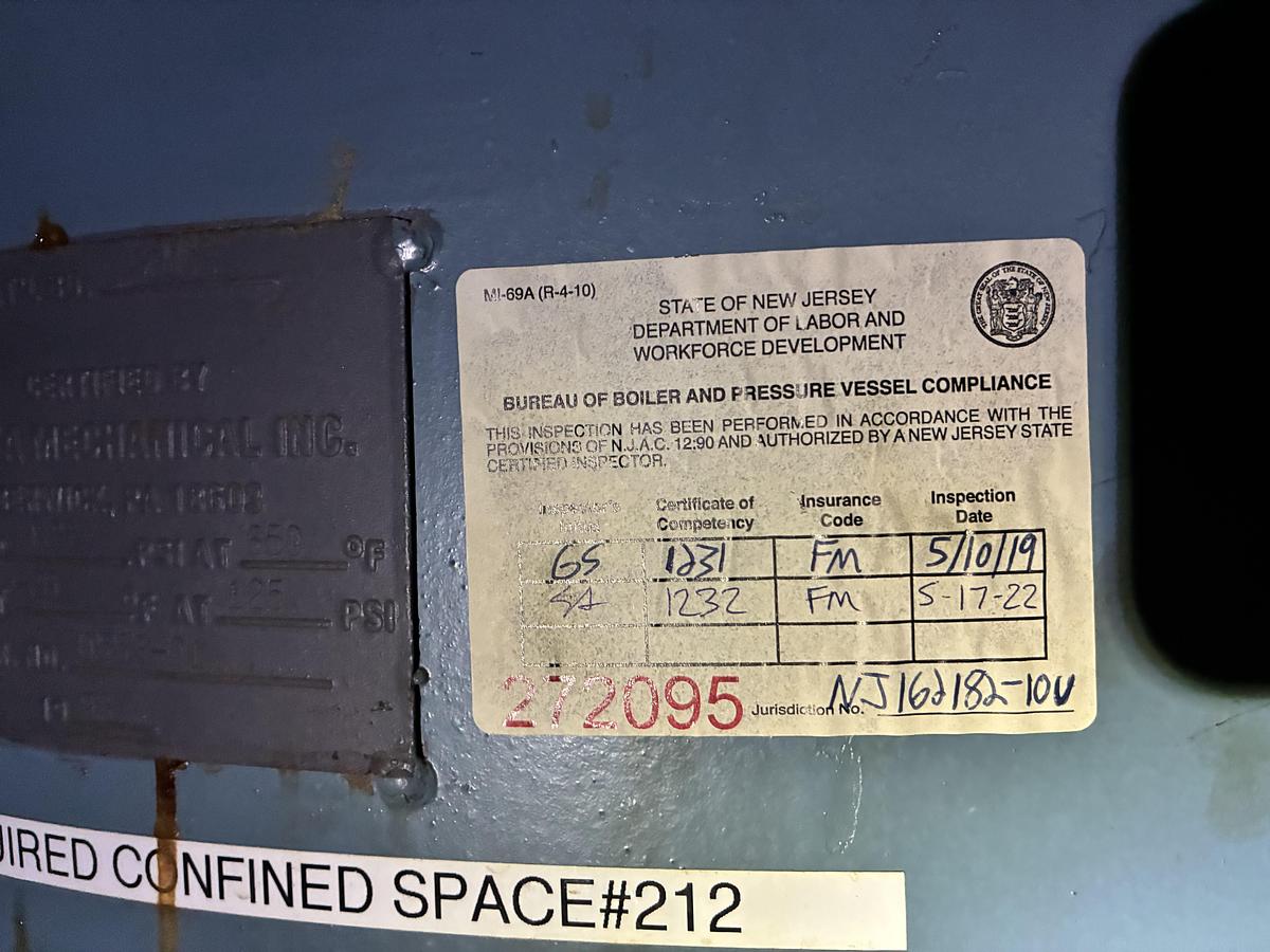 Used Delta Mechanical Compressed Air Tank System – 125 PSI