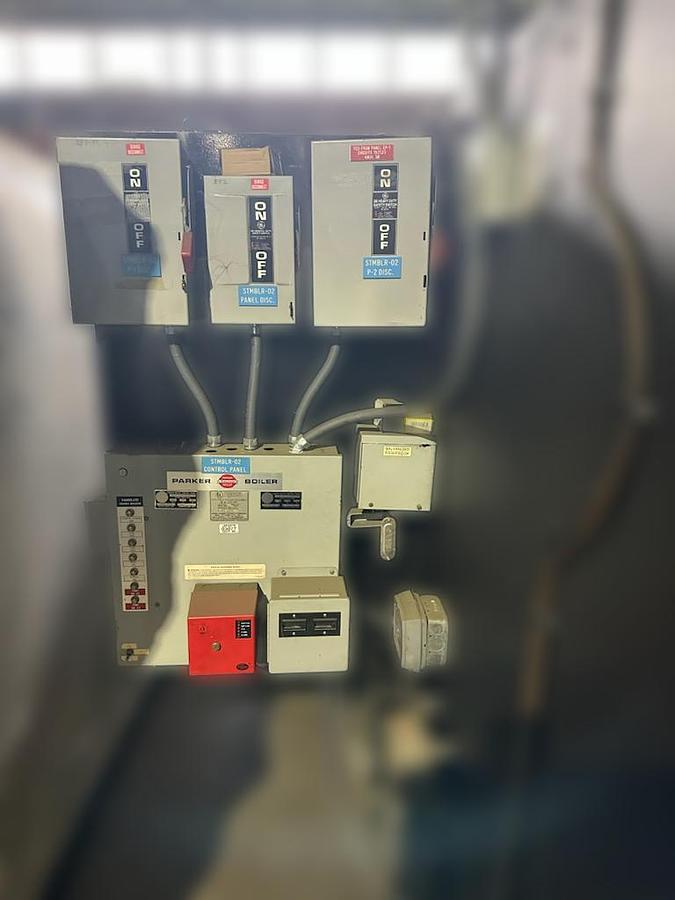 Used 70 HP Parker Industrial Steam Boiler – 1994 Model 125 PSI