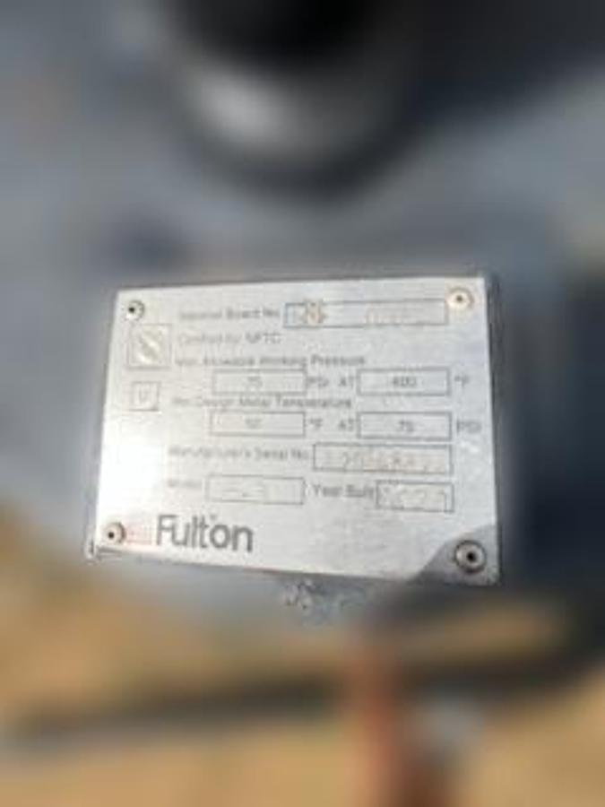 Used Fulton 25 HP 150 PSI Vertical Fire-Tube Boiler - PV-190-SS (2020)