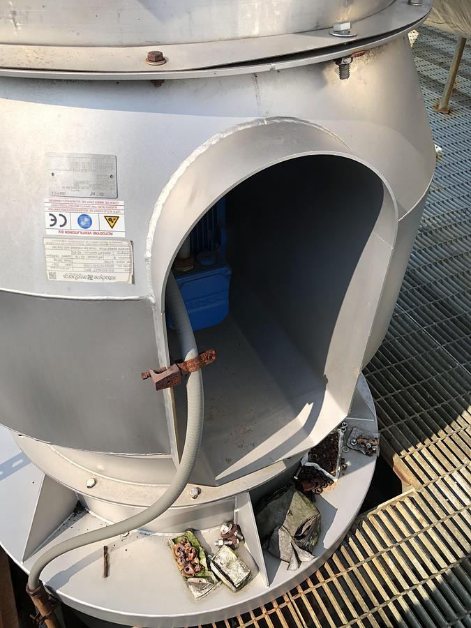 Used Skyplume SW-800-6X27° BIFC Industrial Exhaust Fan with Vertical Discharge Stack (2021)