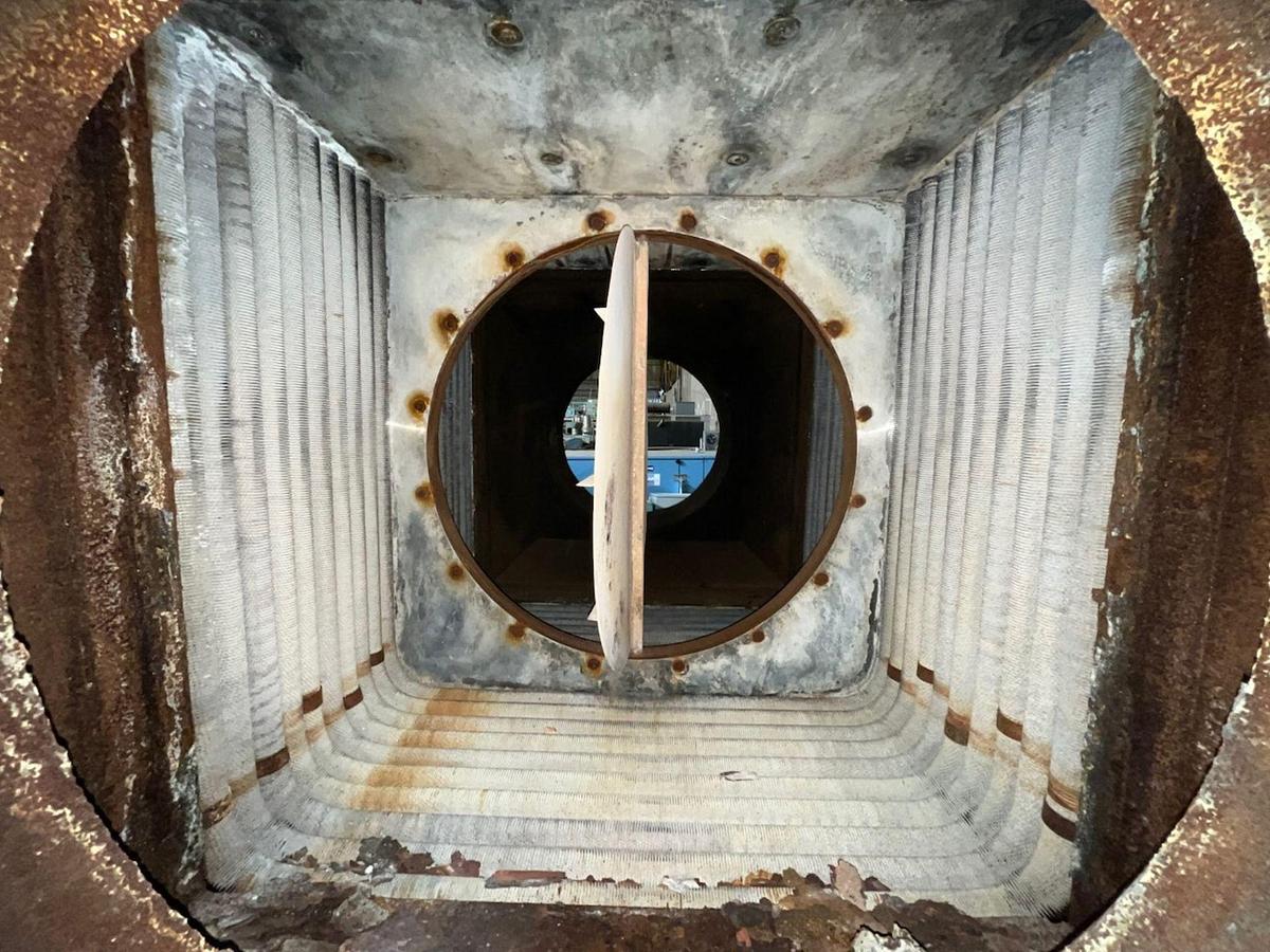 Used Burnham 700 HP 150 PSI Industrial Steam Boiler - 3P-700-50-LB with Cleaver Brooks Controls