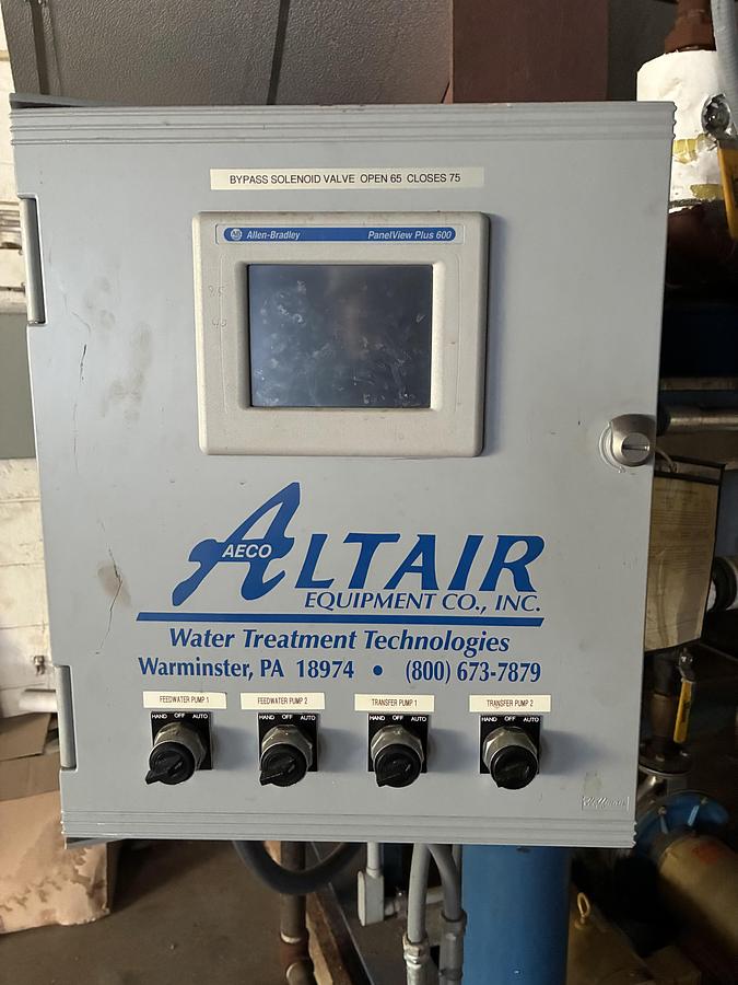 Used Altair Industrial Boiler System with Integrated Water Treatment