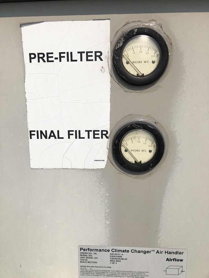 Used Trane Performance Climate Changer Industrial Air Handler CSAA035UBL00 Unit 5