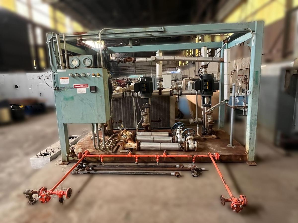 Used Burnham 700 HP 150 PSI Industrial Steam Boiler - 3P-700-50-LB with Cleaver Brooks Controls