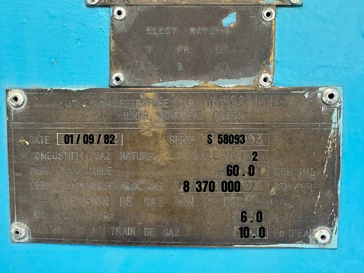 Used Cleaver Brooks 200HP 150PSI CB-500-200C Portable Steam Boiler Dual Fuel 1982