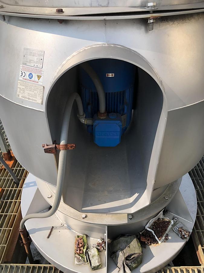 Used Skyplume SW-800-6X27° BIFC Industrial Exhaust Fan with Vertical Discharge Stack (2021)