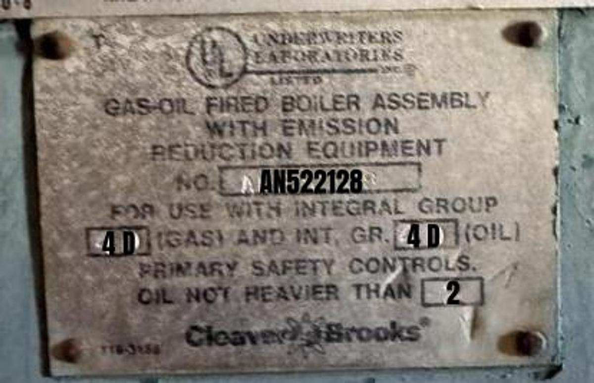 Used Cleaver Brooks 250HP 15PSI CB Packaged Low Pressure Steam Boiler - Model CBLE - Rebuilt