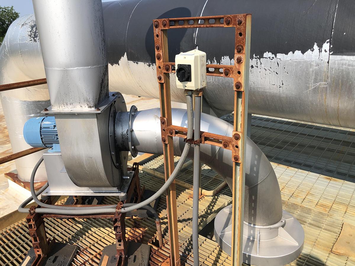 Used Rotodyne CV-250/400-P16K30 Centrifugal Fan with Vertical Discharge System (2021)