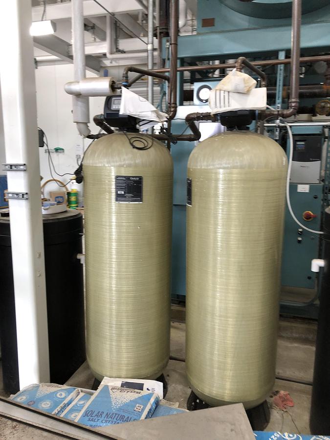 Used Clack Water Treatment System with Polyethylene Tanks