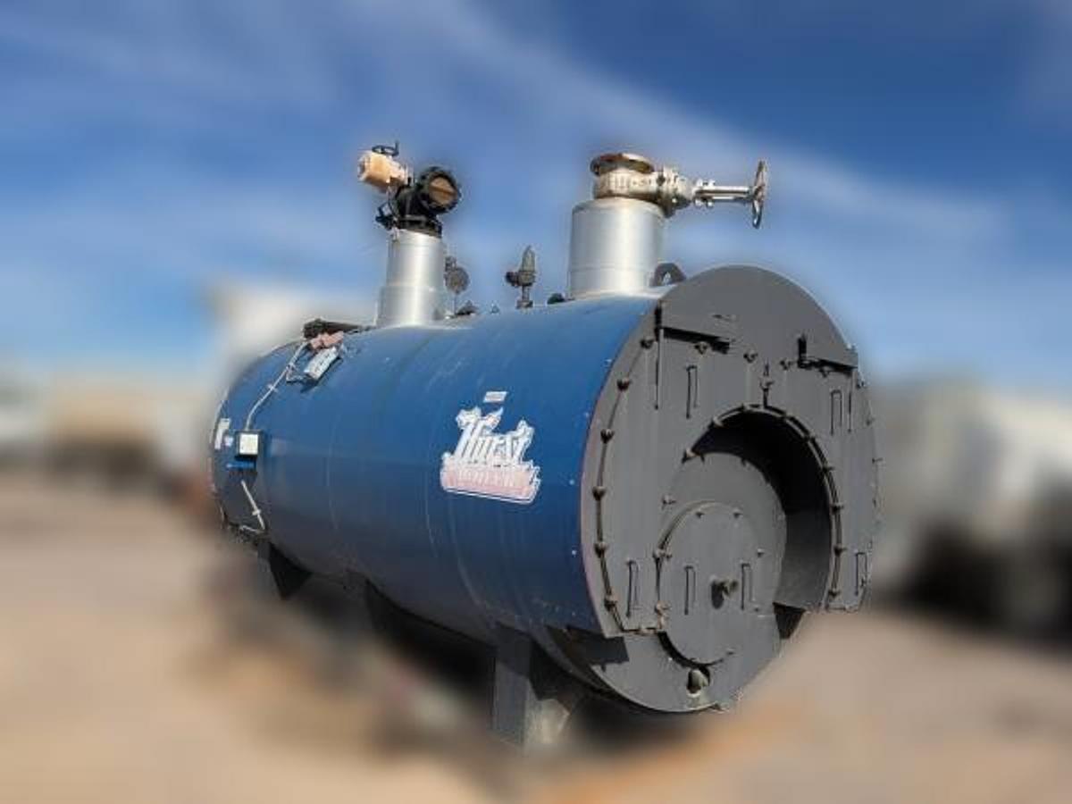 Used 250 HP Hurst 500 Series Scotch Marine Hot Water Boiler – 125 PSI – 2013