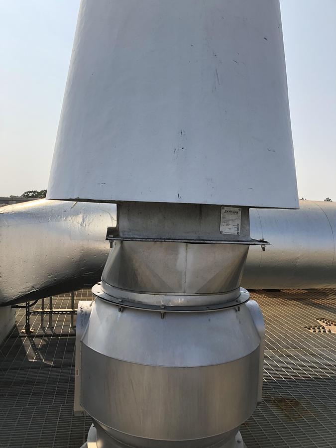 Used Skyplume EF-1 G1-ELLV-30 Exhaust Fan with Vertical Discharge Stack