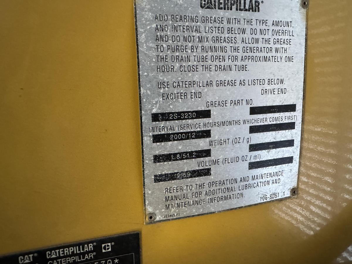Used Caterpillar 2000 kW Diesel Generator Set - SR4B with SBS2020 Switchgear