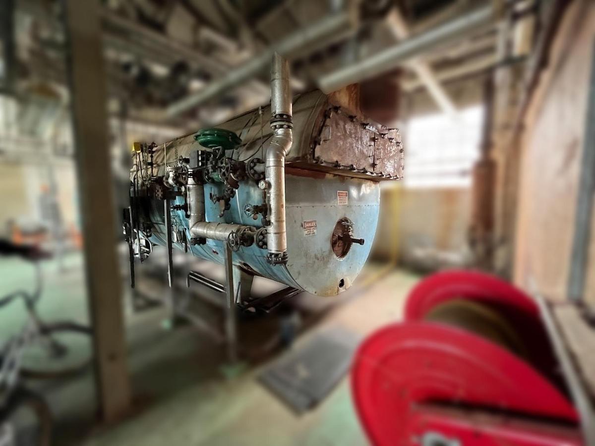 Used Burnham 700 HP 150 PSI Industrial Steam Boiler - 3P-700-50-LB with Cleaver Brooks Controls
