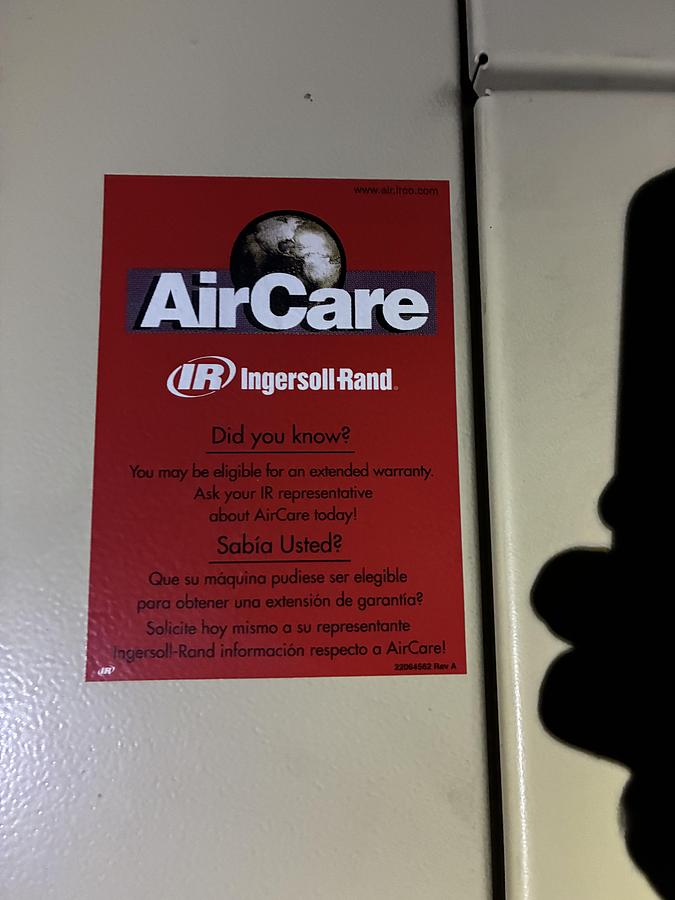 Used Ingersoll Rand NIRVANA IRN125H-OF Oil-Free Rotary Screw Air Compressor