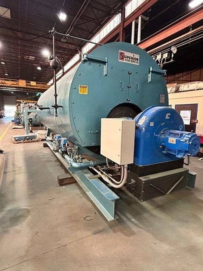 Used Superior Boiler Works 500HP 150PSI X6-5-2500-S150 Steam Boiler IC Burner Skid 2007