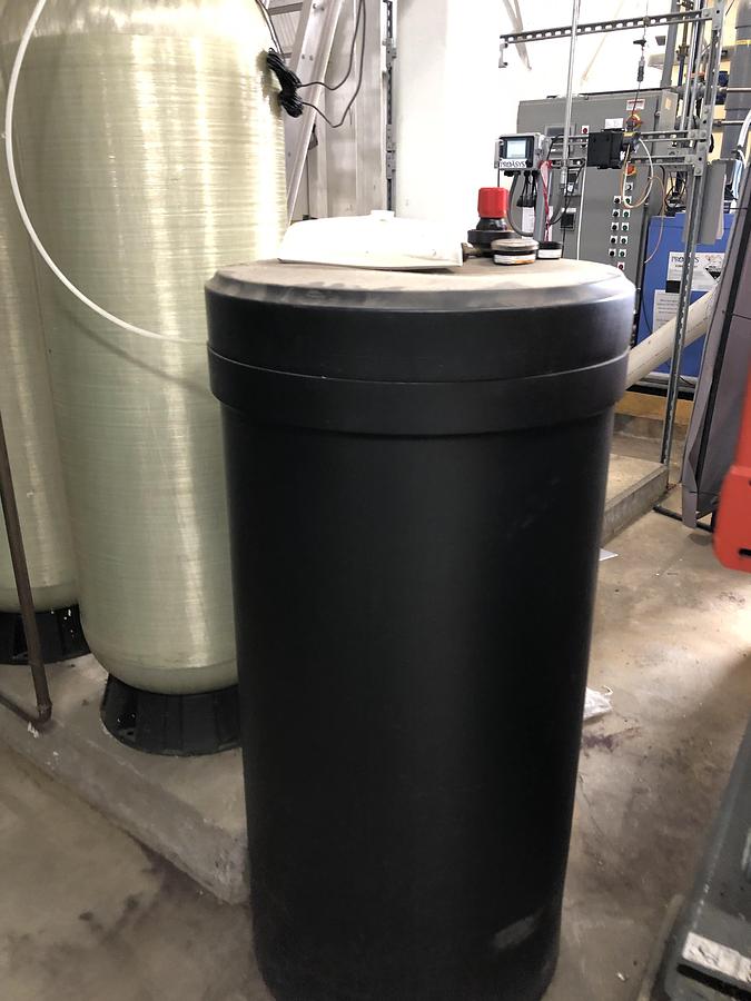 Used Clack Water Treatment System with Polyethylene Tanks