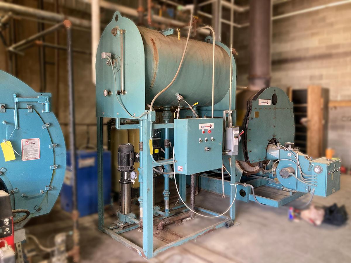 Used Cleaver-Brooks 100 HP 300 PSI Steam Boiler System + Feedwater Tank (2015)