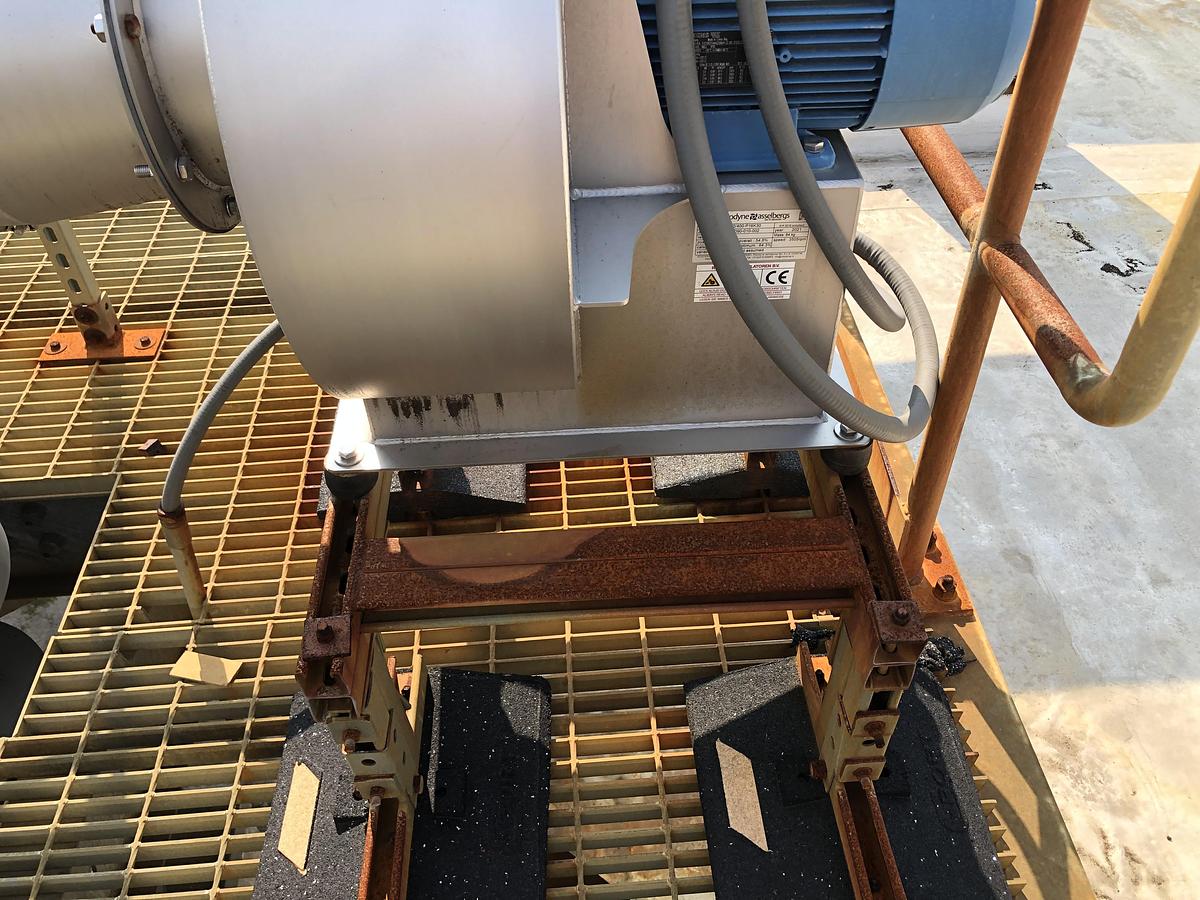 Used Rotodyne Ventilation Fan CV-250/400-P16K30 with Vertical Discharge System