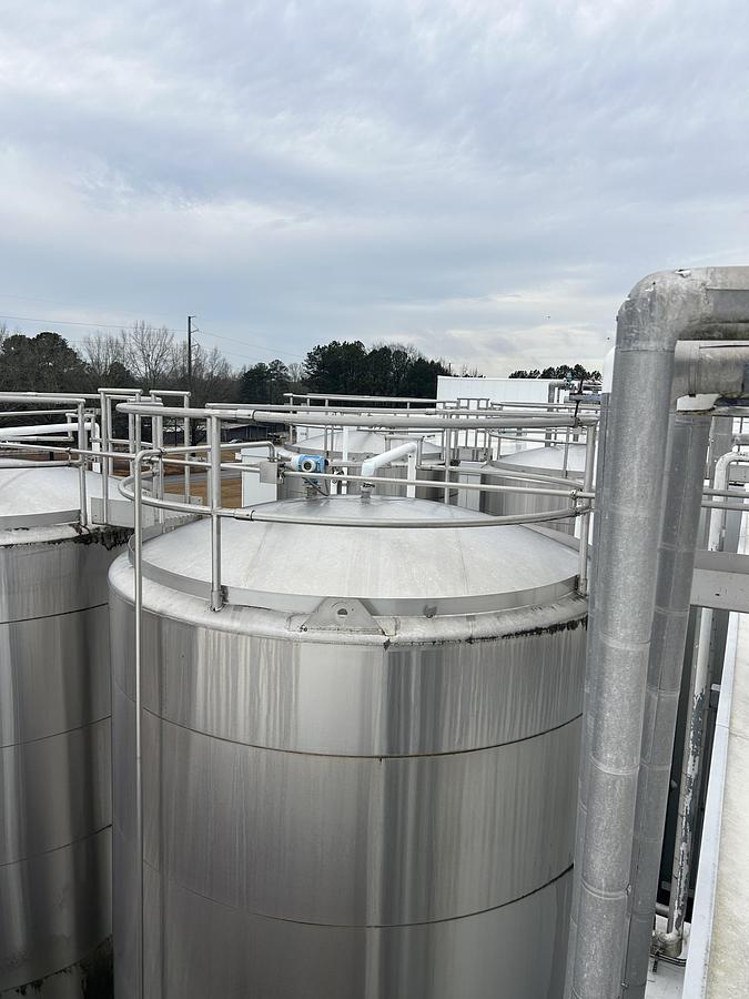 Used Walker Stainless 20,000 Gallon Jacketed Stainless Steel Storage Tanks SA240/T316L R-717 Lot of 4 1997